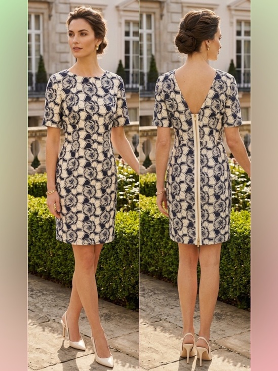 J. Crew Dresses & Skirts - J. Crew Collection Floral Embroidered Zip Back Dress